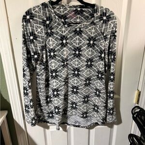 ❄️🐣Cozy Snowflake Kids Pajama Top - Gray and Black